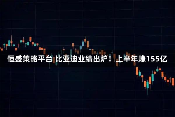 恒盛策略平台 比亚迪业绩出炉！上半年赚155亿
